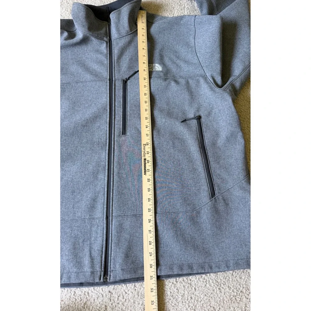 The North Face Softshell Jacket Mens WindWall Full Zip Gray XXXL